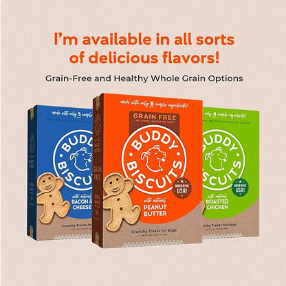 Buddy Biscuits Bag of Crunchy Dog Treats Made with Natural Peanut Butter, 3.5 lbs. (Pack of 2)