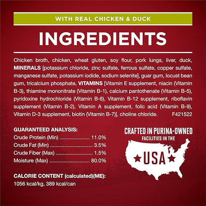 Purina ONE True Instinct Tender Cuts in Gravy with Real Turkey and Venison & with Real Chicken and Duck High Protein Wet Dog Food Variety Pack - 13 oz. Cans,(Pack of 24)