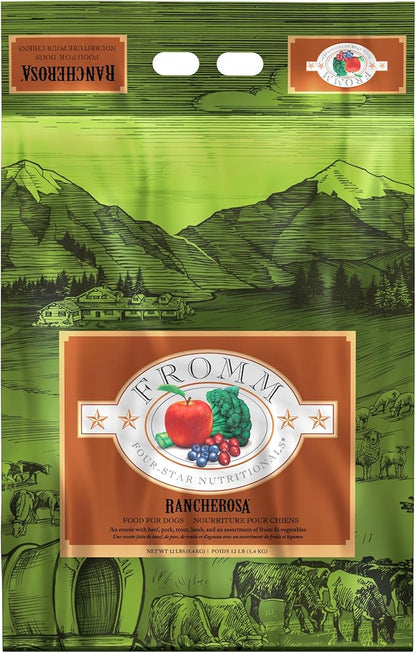 Fromm Four-Star Nutritionals Rancherosa Dog Food - Premium Dry Dog Food - Beef Recipe - 12 lb