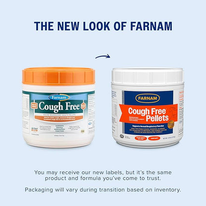 Farnam Cough Free Horse Supplement Pellets, Respiratory Support for Seasonal Allergies, Stable Cough, Lung Support Supplement, Show Safe, Herbal Formula, 2.5 lbs, 70-Day Supply