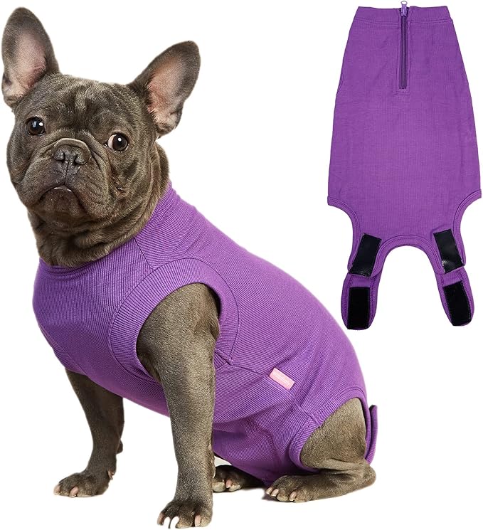 Recovery Suit for Dogs,Dog Cone Alternative Zipper Surgery Suit Female Spay,Soft Dog Surgery Suit for Anti Licking,Breathable Surgical Suit for Dogs Female Spay