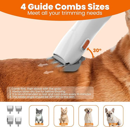 ubrobo Dog Grooming Vacuum, Dog Grooming Kit with Pet Clippers, 12,000Pa Pet Hair Vacuum for Dogs, Low Noise Home Cleaning Tool in 1, PG10