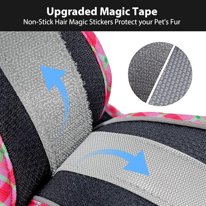 AIITLE Teacup Puppy Harness with Leash - Adjustable Soft Vest with Magic Tape & Reflective Safety Strips, Easy-Put-On for Poodles, Pomeranians - Gym, Hiking, Travel (Black, S)