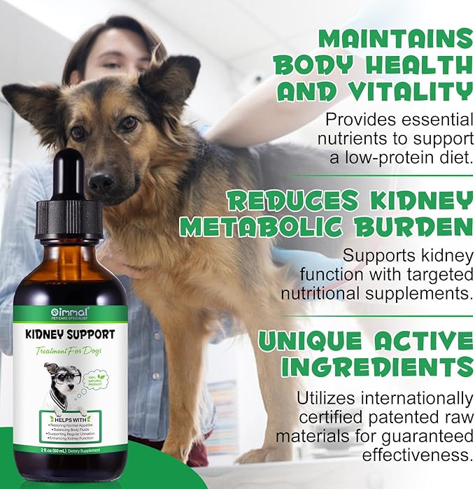 Kidney Support for Dogs - Kidney Support Supplement, Supports Immune, Urinary & Kidney Health Function, Natural Herbal Supplement (2 Fl Oz)