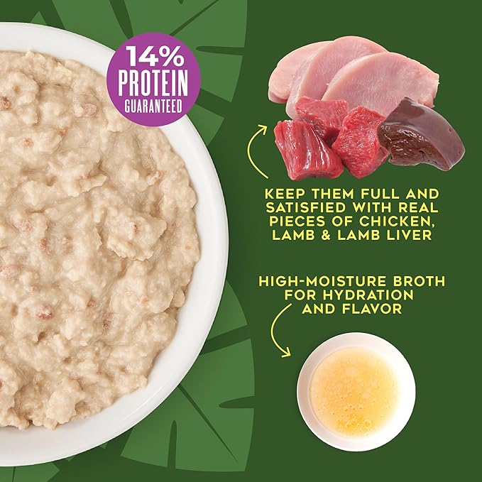 Tiki Dog Pate Wet Dog Food, Chicken, Lamb & Lamb Liver, 3 oz. Cup (4 Count) (Pack of 4)