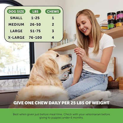 6 Billion CFU Dog Probiotics with Prebiotics, Digestive Enzymes, & Fiber - Relief for Occasional Diarrhea, Gas, Bloating & Itchy Skin - Daily Gut Health & Immune Support for All Dogs (Pumpkin, 180 ct)