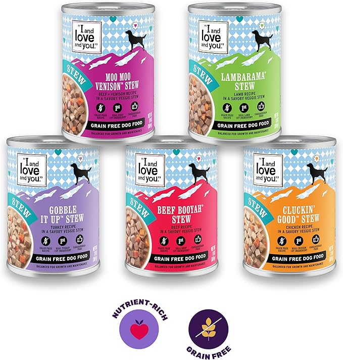 I and Love and You Wet Dog Food - Lambarama Stew - Lamb Recipe, Grain Free, Filler Free 13oz Can, 12pk