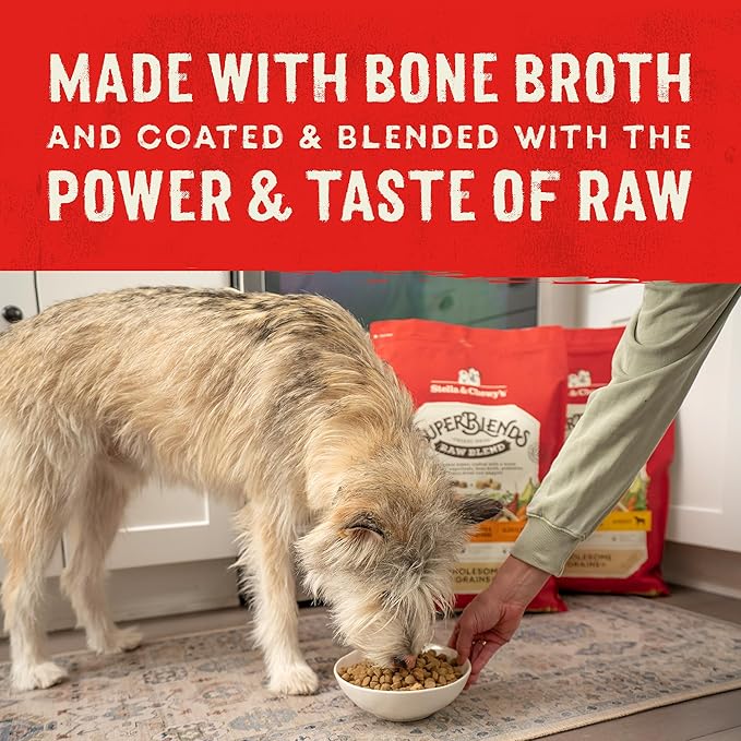 Stella & Chewy's SuperBlends Raw Blend Wholesome Grains Wild-Caught Whitefish & Salmon Recipe with Superfoods, 21 lb. Bag