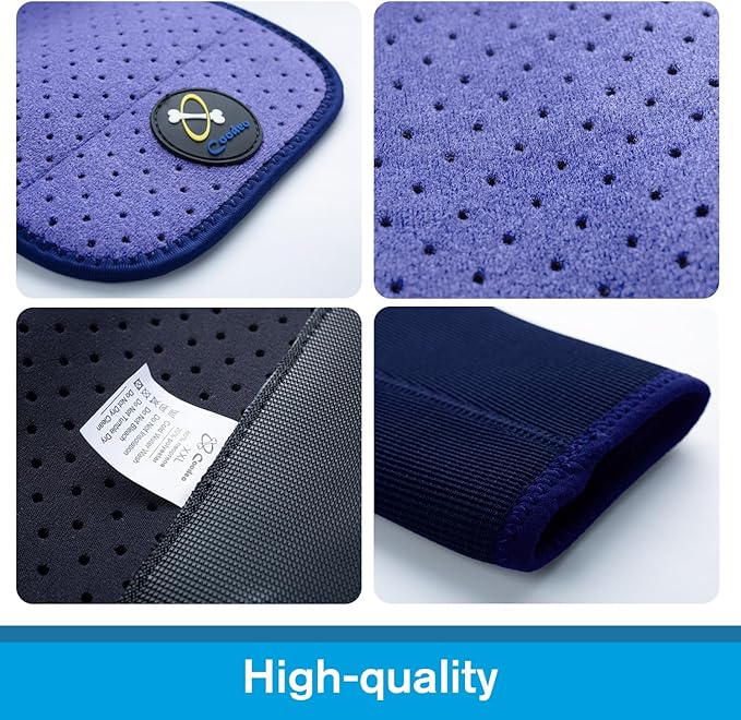 Coodeo Dog Recovery Sleeves, Cone Collar Alternative, Abrasion Resistant Dog Recovery Suit, Washable 2.5mm Thick and Waterproof, Pet Wounds Prevent Licking, Biting (Purple, L)