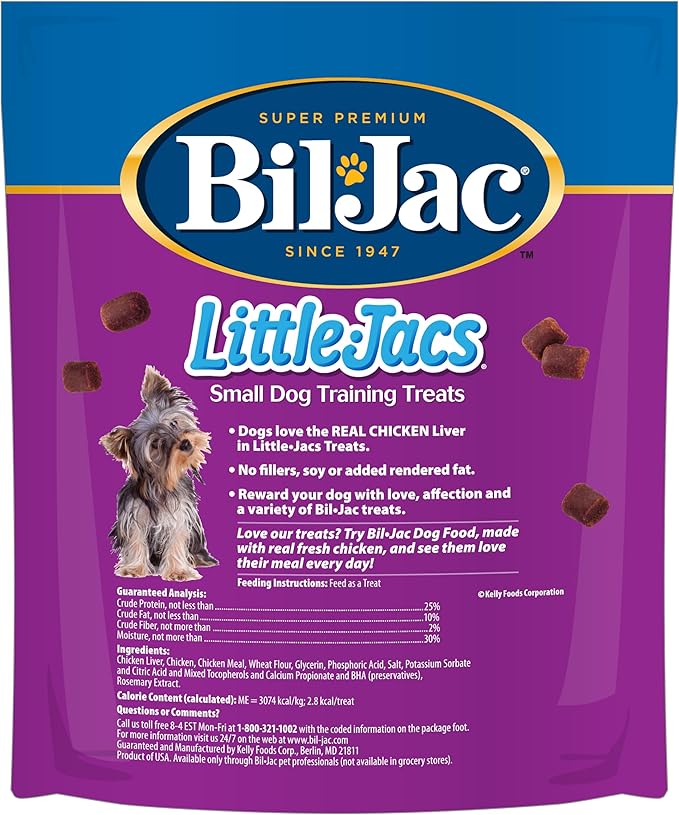 Bil-Jac Little-Jacs Small Dog Training Treats, Soft Chicken Liver Recipe, 10 oz