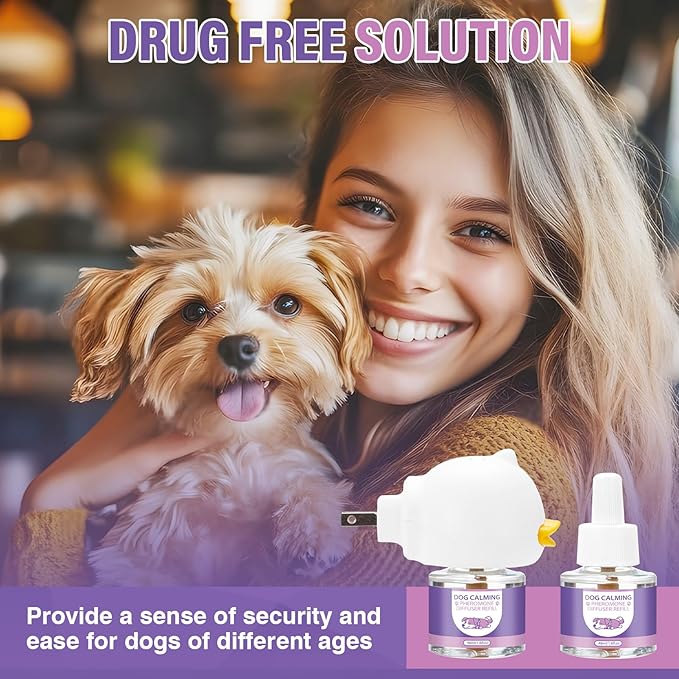 3 in 1 Advanced Kit Appeasing Pheromone Diffuser to Calm Pet for Anxiety Relieve Relief Reduce Aggression Fighting Stress Dog Pheromones Calming Diffuser