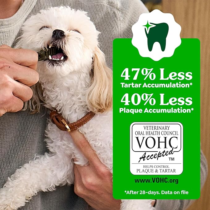 Greenies Veterinarian-Recommended Adult Natural Dental Dog Treats Petite Size, Blueberry Flavor, 12 oz. Pack, 20 Count