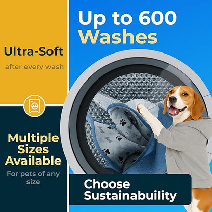 GREEN LIFESTYLE Washable Pee Pads for Dogs - Waterproof Reusable Puppy Pads with Anti-Slip Backing, Pet Training Pad for Puppy Playpen, Crate, Whelping Box, Potty Training (Pack of 24 - 41x41)