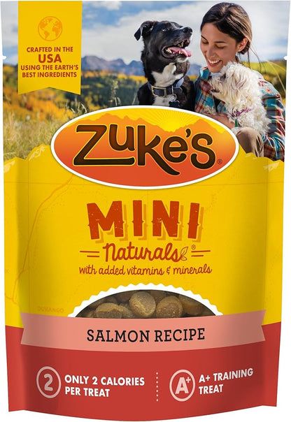 Zuke's Mini Naturals Dog Training Treats for Dogs, Real Salmon Flavor - 10 oz. Pouch
