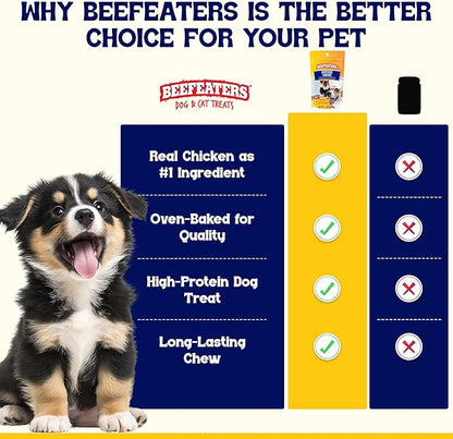 Beefeaters Triple Flavor Beefhide Kabobs 40oz, Dog Treats with Real Chicken, Liver & Sweet Potato – Long-Lasting Dog Kabob Treats for Chewing, Dental Support*, Flavor-Packed Treats - Training Rewards