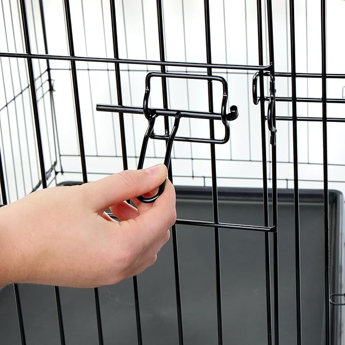 Carlson Secure and Compact Double Door Metal Dog Crate, Medium with Divider Panel
