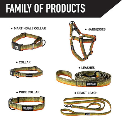 Wolfgang Heavy Duty Dog Leash, Pull-Tested for Walking & Training, BrookTrout Print, Small