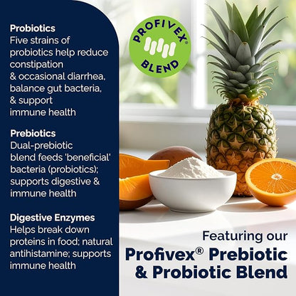 Vetnique Glandex Daily Probiotics for Dogs with Prebiotics to Support Gut Health, Diarrhea with Fiber and Digestive Enzymes, Dog Probiotic Chews or Powders (60ct Chews, Bacon Chews)