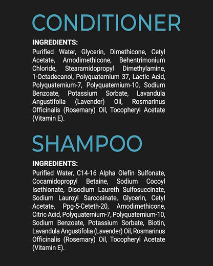 ALFIE'S CHOICE Dog Shampoo and Conditioner Set | 16 fl oz Each | Lavender & Rosemary with Biotin | for Itchy, Dry & Sensitive Skin | Detangling & Moisturizing for All Breeds & Puppies | Made in USA