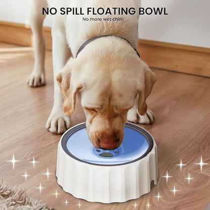 Dog Small Animals Water Bowl No Spill 70oz/2L Large Capacity Dispenser Non Slip No Splash Small Animals Bowl Pet Slow Feeder No Drip Dog Water Bowl on Vehicle for Dogs and Cats - Blue