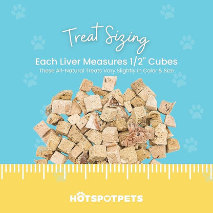 hotspot pets Freeze Dried Lamb Liver Treats for Cats & Dogs (1 Pound Bag 300+ pcs) Made in USA - Healthy, Single Ingredient Training Treats & Cat Snacks, Perfect Bite Size Snack
