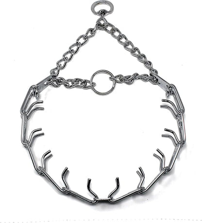 Herm Sprenger Prong Dog Training Collar Ultra-Plus Chrome Plated Steel Pet Pinch Collar No-Pull Collar for Dogs Anti Pull Training Collar Made in Germany 4mm x 25in Large