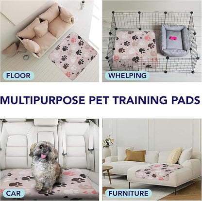PUPIBOO Washable Pee Pads for Dogs & Cats - Super Absorbent Reusable Puppy Training