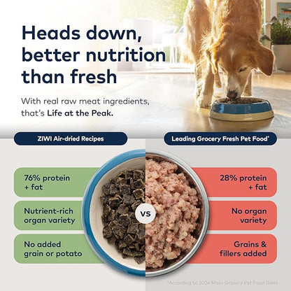 ZIWI Peak Air-Dried Dog Food – Beef - All Natural, High Protein, Grain Free, Limited Ingredient w/ Superfoods (88oz)