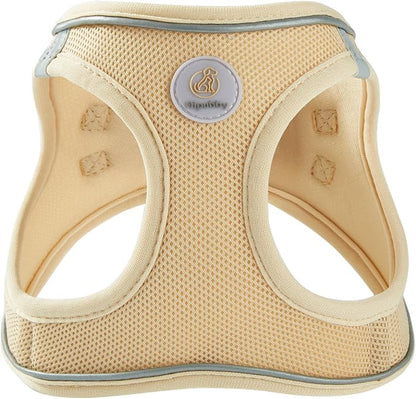 Hipubby Dog Harness and Leash Set, No Pull Soft Mesh Puppy Harness for Small Medium Dogs, Cats - Step in Reflective Breathable Lightweight Vest Harness for Walking, Training - Khaki, M