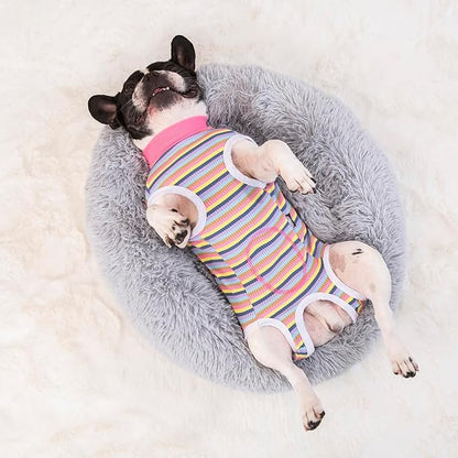 2 Packs Pet Dog Recovery Onesie Suit for Dogs Cats After Surgery,Dog Abdominal Wounds Bandages Cone E-Collar Alternative. (Navy, L)