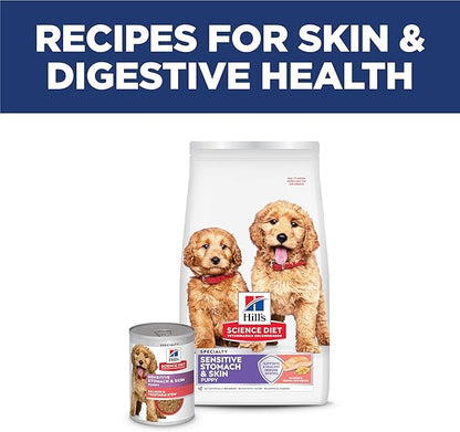 Hill's Science Diet Puppy Sensitive Stomach & Skin Dry Dog Food, Salmon & Brown Rice, 4 lb. Bag