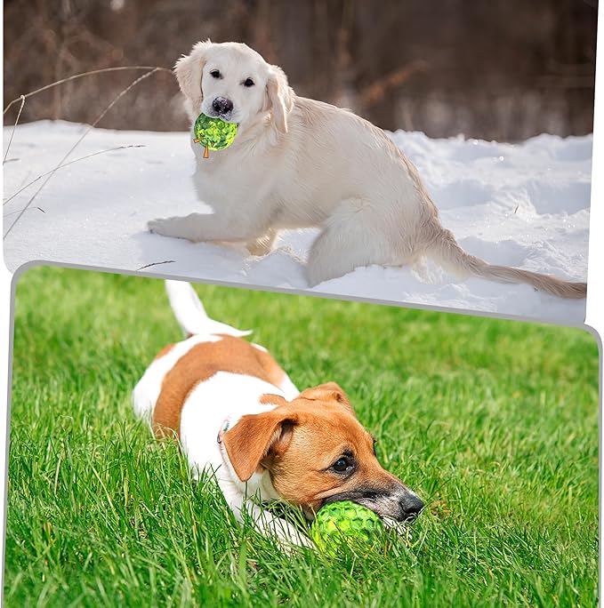 Tough Dog Chew Toys for Aggressive Chewers, Indestructible Dog Balls for Aggressive Chewers, Squeaky Balls for Dogs, Squeaky Toys for Large Dogs, Funny Heavy Duty Ball