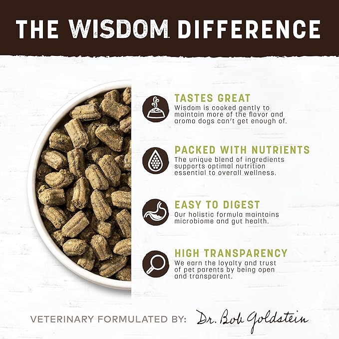 Earth Animal Wisdom Air Dried Dog Food - From the Seed Recipe Premium Natural Dry Dog Food for All Breeds & Ages - 8 Lbs Bag