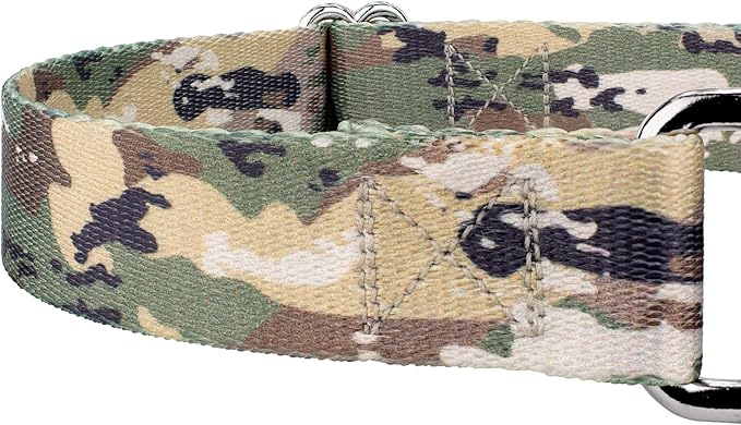 Country Brook Petz - Mountain Viper Camo Martingale Dog Collar and Leash - Camouflage Collection Featuring Rugged Designs (1 Inch, Extra Large)