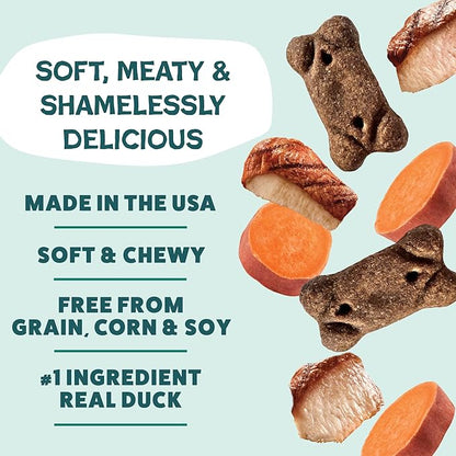 Shameless Pets Soft & Chewy Dog Treats, Lucky Ducky Meaty Tenders, 8oz – Real Duck is 1st Ingredient – Grain Free, No Corn or Soy – Digestive Support – for Small, Medium & Large Dogs