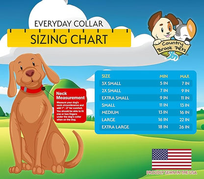 Country Brook Petz - Thanksgiving Tradition Everyday Dog Collar and Leash - Awesome Autumn Collection Featuring Designs You'll Fall for (1 Inch, Extra Large)