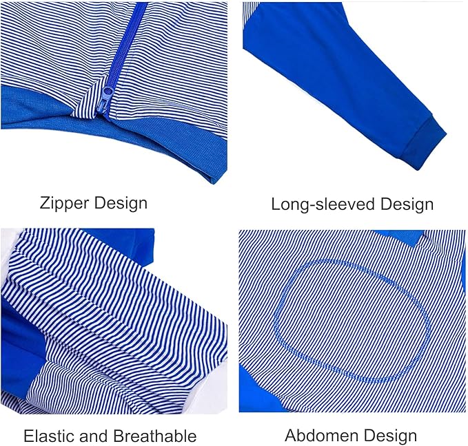 Yeapeeto Dog Onesie Surgery Recovery Suit for Large Medium Bodysuit Dogs Pajamas PJS Full Body for Shedding, Prevent Licking, Wound Protection, Cone Alternative (X-Large, Blue)