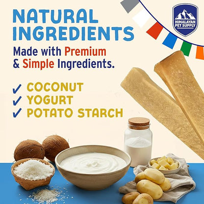 Himalayan Dog Chew Yogurt Sticks, Peanut Butter, Dog Treats With Prebiotics, Probiotics & Protein, Digestive Support, Lactose & Gluten Free, Natural Dog Treat for All Breeds, Made in America, 5 Count