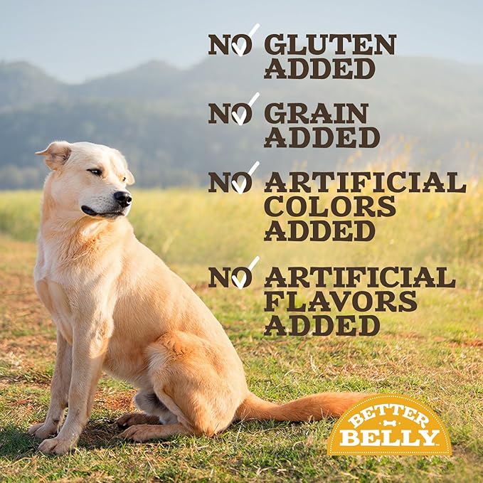 Better Belly Highly Digestible Rawhide Large Roll Chews, 3 Count (Pack of 4)