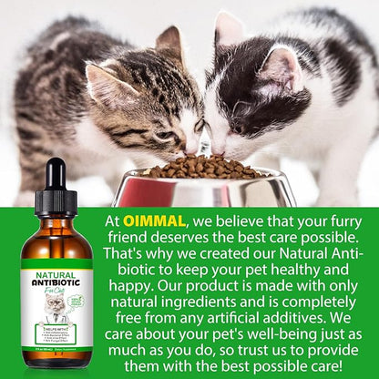 NenMaoKeNu 60ML Antibiotics for Cats, Premium Cat Antibiotics Supplement, Cats Multivitamin, Natural Antibiotic for Cats, Cat Antibiotic, Cat Antibiotics Supports Immune & Cats Allergy Relief-2 Fl Oz