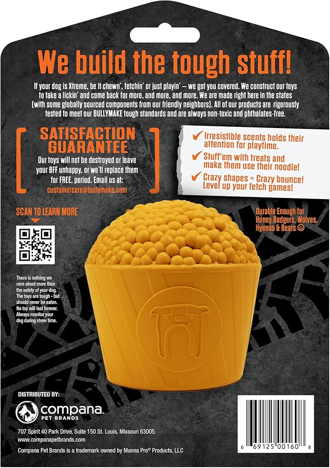 BULLYMAKE Toss N Treat Yellow Popcorn - Popcorn Scent