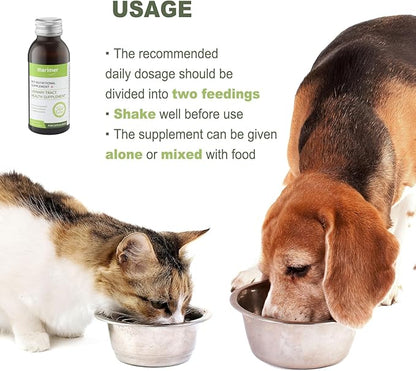 MARIMER Urinary Health Liquid Supplement for Cats for Dogs – Cranberry, Herbal Extracts & Vitamins – Supports Urinary Tract, Reduces Infections & Stones – All Life Stages, 3.38oz (100ml)