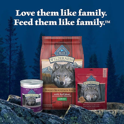 Blue Buffalo Wilderness Trail Treats Crunchy Dog Biscuits Grain-Free and High-Protein Dog Treats, Turkey Recipe 36-oz Box