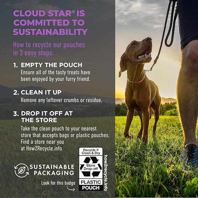 Cloud Star Tricky Trainers Soft & Chewy Grain Free Dog Treats, Liver, 12 oz. Pouch