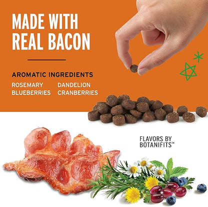 Pet Botanics 10 oz. Pouch Training Rewards Mini Soft & Chewy, Bacon Flavor, with 500 Treats Per Bag, The Choice of Top Trainers