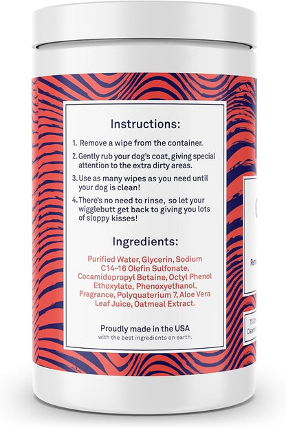 Petpost Large Grooming Wipes for Dogs | 70 Count Deodorizing Dog Cleaning Wipes with Coconut Extract & Aloe | Gentle Pet Wipes with Cherry Blossom Scent for Full-Body Grooming