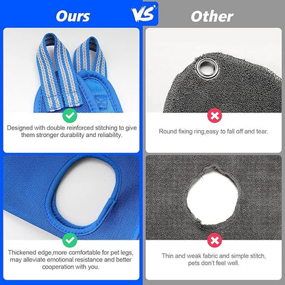 ATESON Pet Grooming Hammock with Nail Clippers/Nail Trimmers/Grooming Scissors, Dog Grooming Harness for Nail Trimming, Pet Grooming Sling Helper