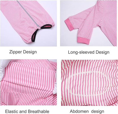 Yeapeeto Dog Onesie Surgery Recovery Suit for Large Medium Bodysuit Dogs Pajamas PJS Full Body for Shedding, Prevent Licking, Wound Protection, Cone Alternative (X-Large, Pink)