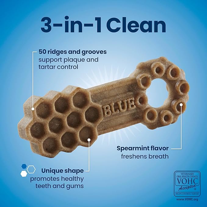 Blue Buffalo Dental Chews Small Natural Dog Treats, Chicken & Spearmint 22.6-oz Bag (56 Count)
