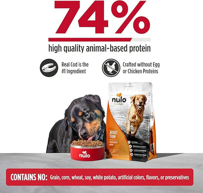 Nulo FreeStyle Adult Trim Dry Dog Food - High Protein Grain Free Dog Food for Healthy Weight Management, Natural Kibble with Probiotics, L-Carnitine and Fiber for Small, Medium, Large Breeds, 26lb Bag